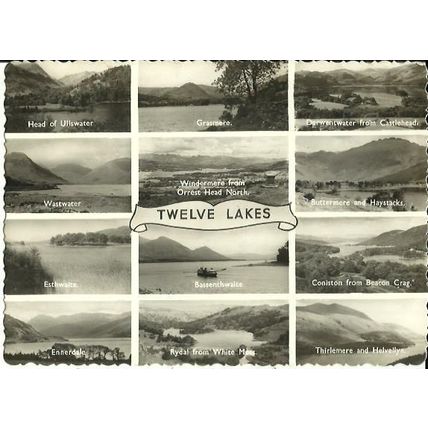 Cumbria TWELVE LAKES Multi-View Postcard (Webster)
