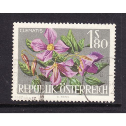 AUSTRIA 1964 INT HORTICULTURAL EXH 1s .80 CLEMATIS SG 1412 FINE USED