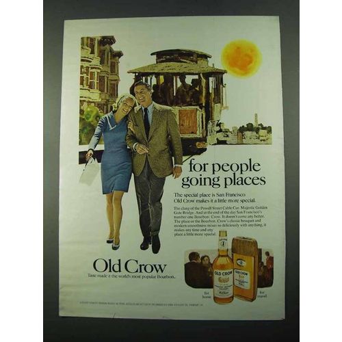 1969 Old Crow Bourbon Ad - People Going Places