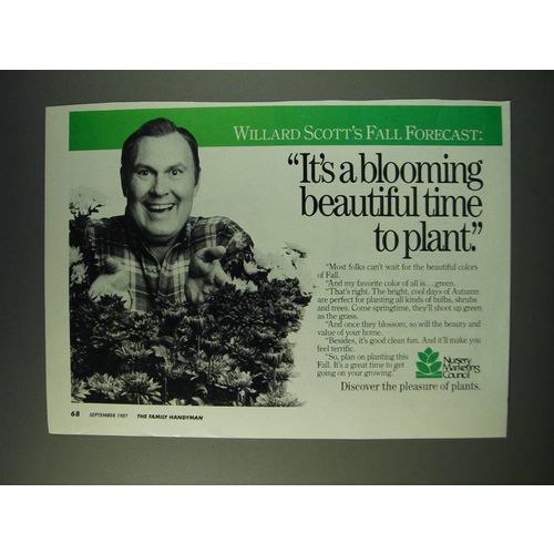 1987 Nursery Marketing Council Ad - Willard Scott's fall forecast: It's a