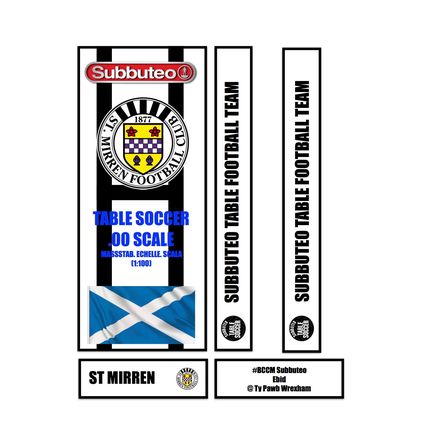 Tabletop Football Subbuteo Box Label St Mirren (SCO)