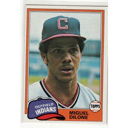 1981 Topps baseball card 141 Miguel Dilone - Indians