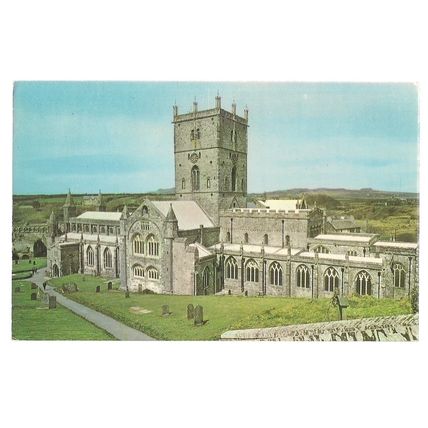 ST. DAVID'S CATHEDRAL, WALES used vintage postcard 1971 pm =