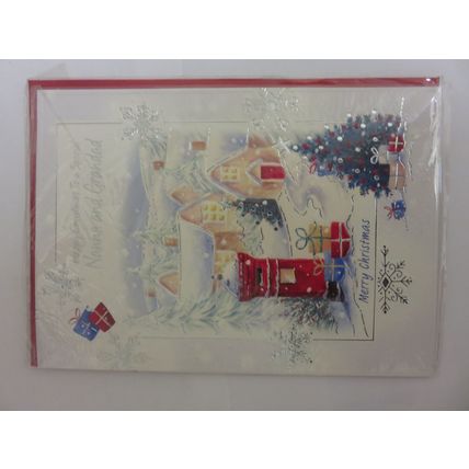 Happy Christmas To A Special Nanna And Grandad Post Box Portrait Card
