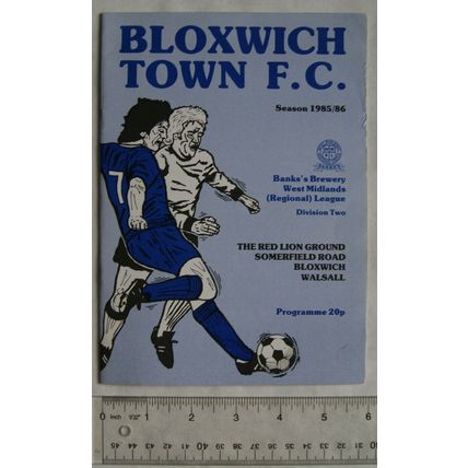 1986 programme Bloxwich Town v. Atherstone United Reserves