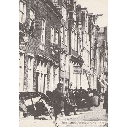 Kleine Kattenburgerstraat 47-49 in 1892 Reproduction Old View Postcard