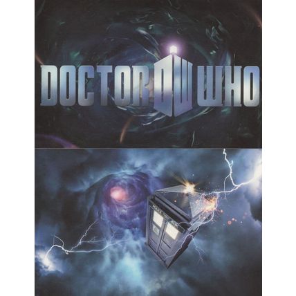 Dr Who TV Show Credits Logo The Tardis 2x BBC Postcard s