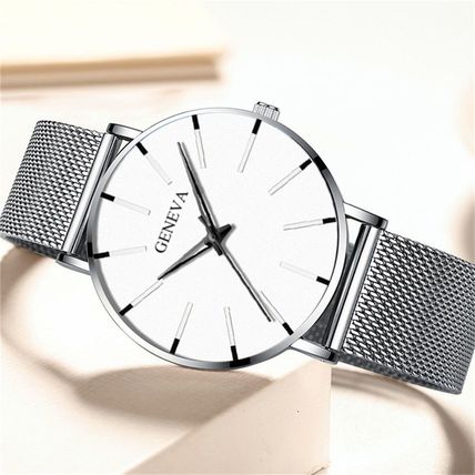 Simple 2020 Fashion Men's Watches Business Quartz Thin Stainless Steel Handle St