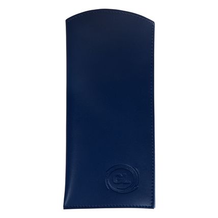 Regular Size Soft Faux Leather Reading Glasses Spectacle Case (Navy)