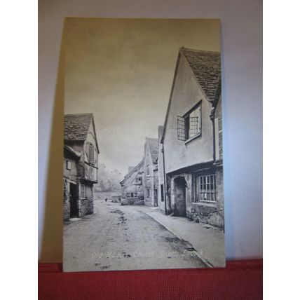OLD HOUSES CHURCH STREET, LACOCK. WILTSHIRE antique postcard Valentine #