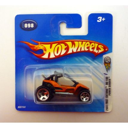 Hot Wheels Power Sander #098 First Editions 98/100 Die-Cast Car Short Card 2004