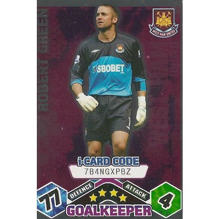 Match Attax 2009/10 Collection: I-Card, West Ham United - Green (Robert)