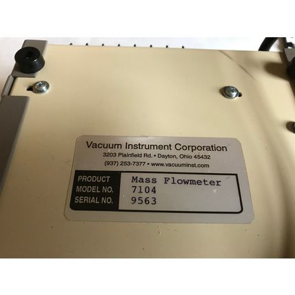 NEW VACUUM 7104 MASS FLOWMETER VIC LEAK DETECTION,TRANSDUCER PROBE #5367,SB