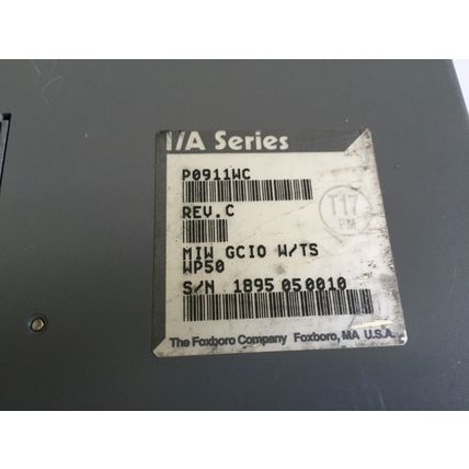 FOXBORO P0911WC I/A SERIES MIWN GCIO W/TS WP50,ag100vk,module I.D.,RS423,BD
