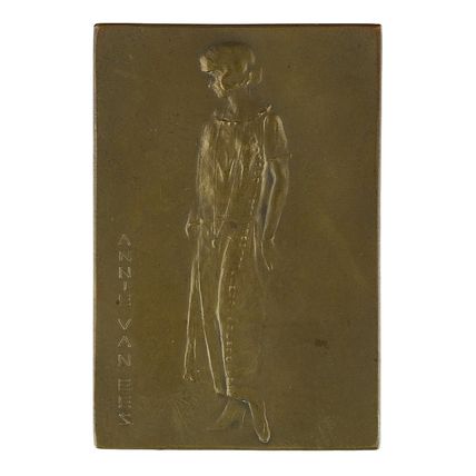 Plaquette Chris van der Hoef : 100 maal voorstelling 'Boefje', 1924