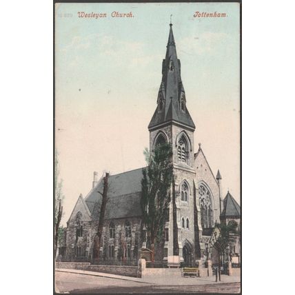 Wesleyan Church, Tottenham, London, 1906 - Blum & Degen Postcard