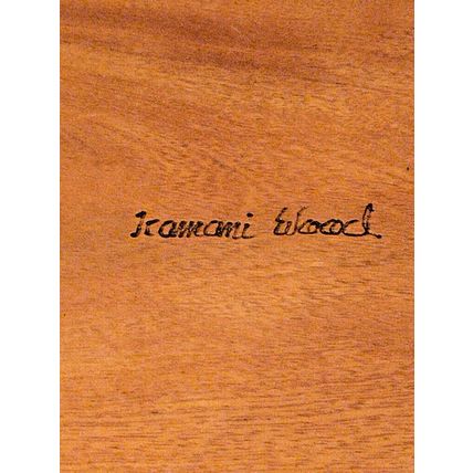 Hawaiian & English Anniversary Prayer Monkey Pod Burnt Carved 12 In. Tray Signed
