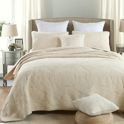 3pcs Reversible Quilt Set Egyptian Cotton Bedspreads Lightweight