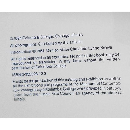 New Chicago Photographers. 1984. Museum of Contemporary Photography
