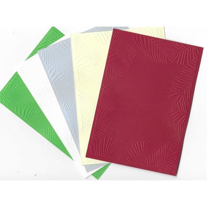 A6 Embossed Card. 10 Sheets. Leaves. Cardmaking Scrapbooking Crafts