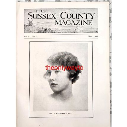 Viscountess Gage, Sussex, Book Illustration (Print), 1932