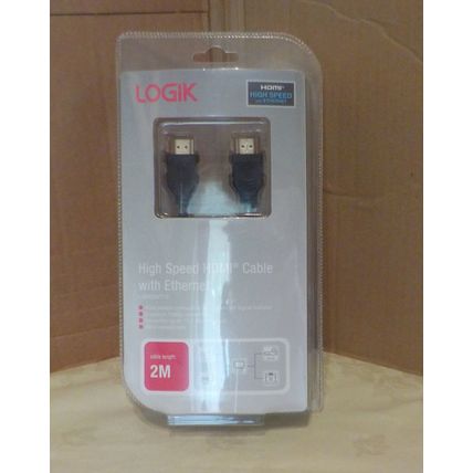 2M Logik High Speed HDMI Cable with Ethernet - NEW & SEALED