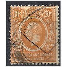 East Africa & Uganda Prot. 1921 SG47 10c Orange Fine Used ..