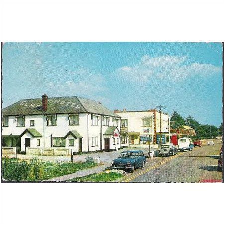 Elmer, W. Sussex - Elmer Hotel, newsagents, cars, van - Constance postcard 1970s