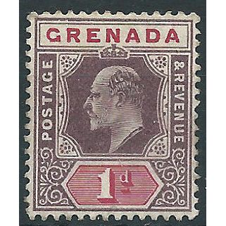 Grenada 1902 SG58 1d Dull Purple & Carmine Mounted Mint