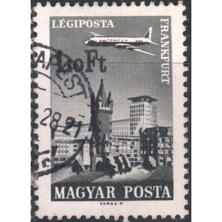 Hungary 1966 (Air) - SG2229 - 1ft.10 black - Legipost Frankfurt - used