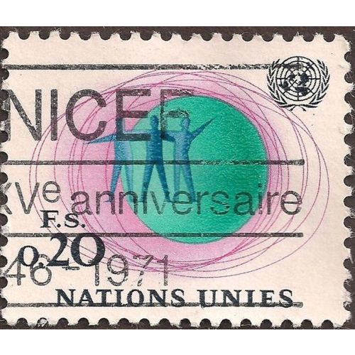 UNITED NATIONS, People together, blue 1978, 20 cent