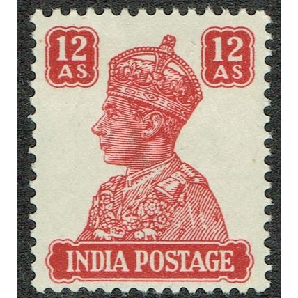 India 1940 Definitive Issue 12a Lake SG276 MM