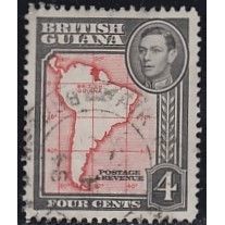 BRITISH GUIANA, 1938-52 4c George VI, SG 310 (Scott 232a), used