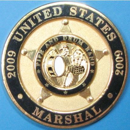 US Marshall. Challenge Coin. Souvenir. 1.75". 31b.