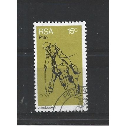 SouthAfrica.SG395 15c Polo Player.Fine Used.Sep25