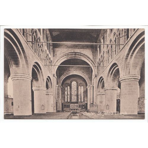 St John's Church Interior Chester Postcard 36437