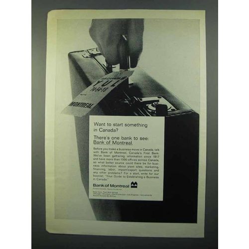 1968 Bank of Montreal Ad - Start Something in Canada