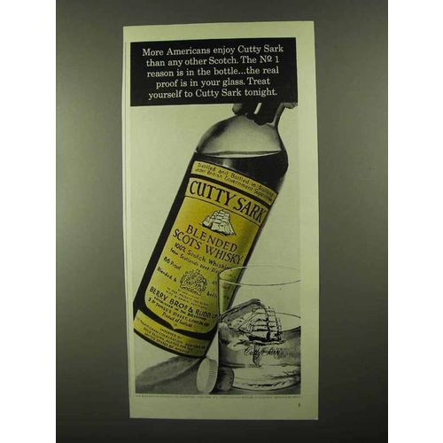 1968 Cutty Sark Scotch Ad - More Americans Enjoy