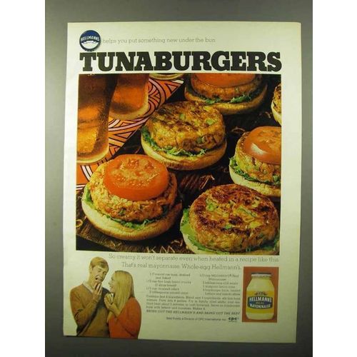 1971 Hellmann's Mayonnaise Ad - Tunaburgers