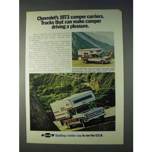 1973 Chevrolet Pickup Trucks and Campers Ad