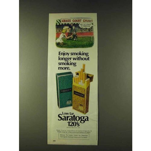 1979 Saratoga 120's Cigarettes Ad