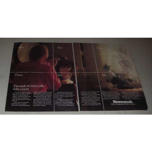 1987 Newsweek magazine Ad - The Week We Lived a Life with Cancer