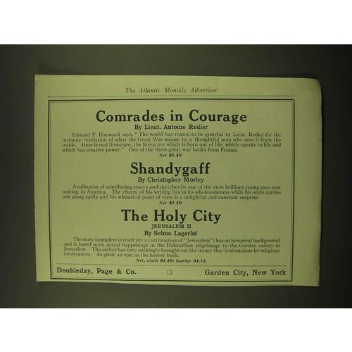 1918 Doubleday, Page & Co. Ad - Comrades in Courage