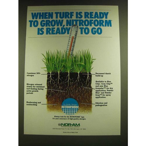 1990 Nor-am Nitroform Ad - When turf is ready to grow, Nitroform is ready to go