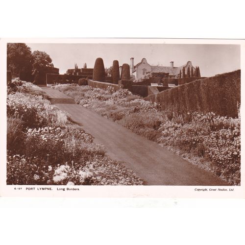 Port Lympne Long Borders Kent Postcard (KEN76222)