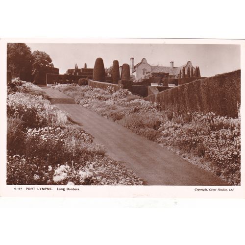 Port Lympne Long Borders Kent Postcard (KEN76222)