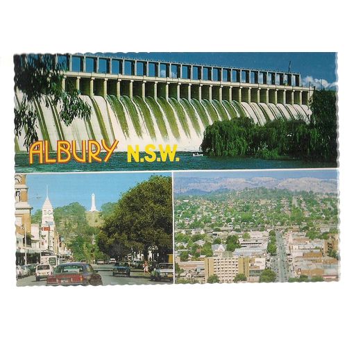 ALBURY, NEW SOUTH WALES, AUSTRALIA used postcard. 1984 postmark multiview =