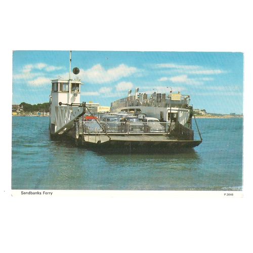 SANDBANKS FERRY, DORSET used vintage postcard 1979 postmark #