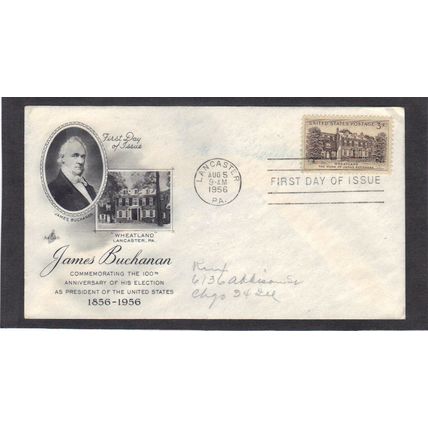 FDC Art Craft 1081 3c Wheatland (Cachet-Penciled/A) CV39098