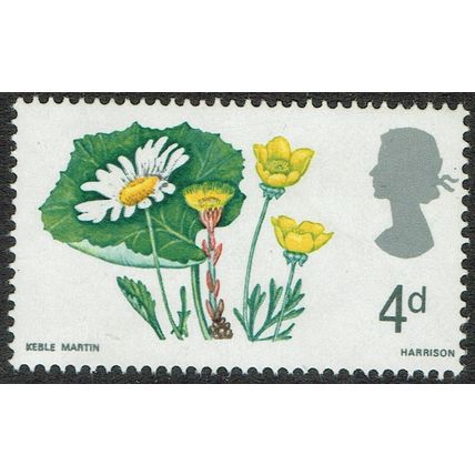1967 British Wild Flowers 4d Multicoloured SG719 UM